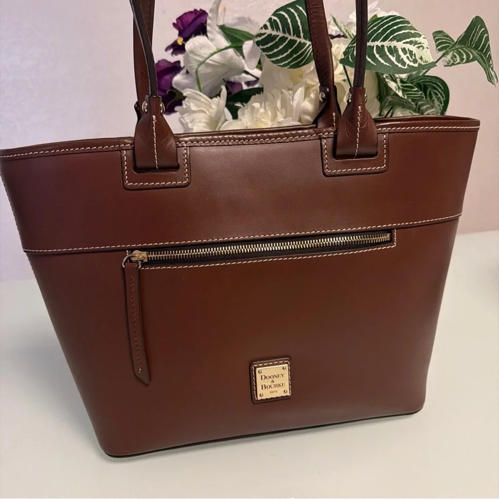 Dooney & Bourke Chocolate Brown Tote - Picture 5 of 11